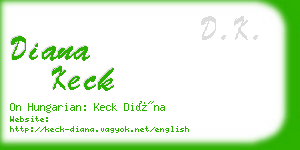 diana keck business card